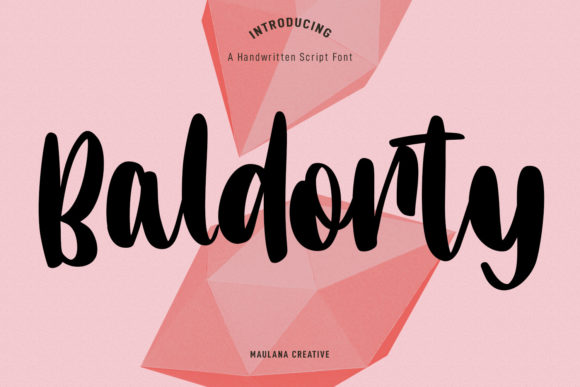 Baldorty: A Modern Script Font for Editorial Design