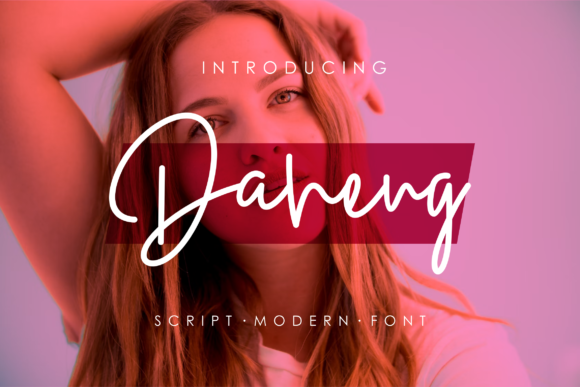 Daheng Script Font for Modern Web Design and Brand Identity