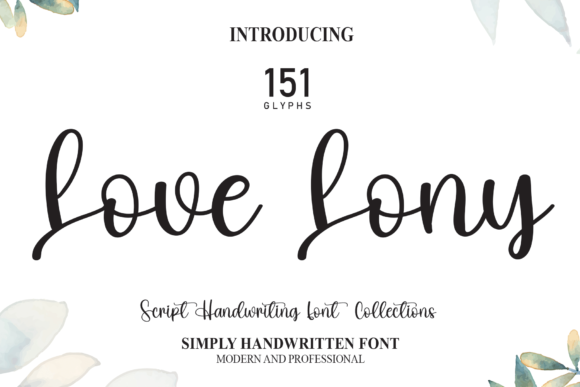 Love Lony: A Script Font That Adds Luxury to Small Business Branding