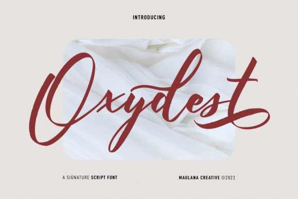 Oxydest: A Script Font for Polished Digital Branding