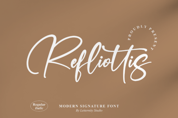 Refliottis: A Delicate Script Typeface for Modern Branding