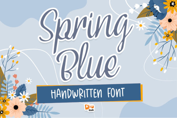 Spring Blue: A Delicate Script Typeface for Editorial Design