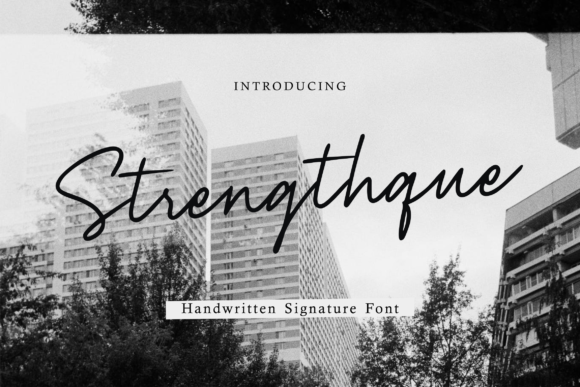 Strenghtque: Elevate Digital Brand Identity with a Premium Script Typeface